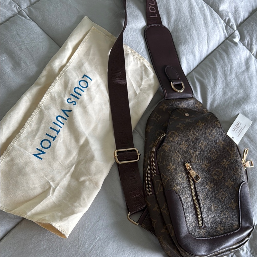 Louis Vuitton Brown Leather Belt Bag with Vintage Appeal